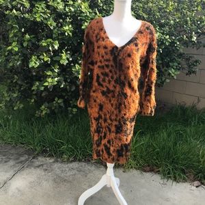 Cheetah Sweater Dress